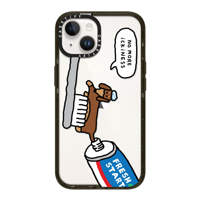 JOGUMAN x CASETiFY iPhone 14 ケース ブラック インパクトケース Fresh start, Woody