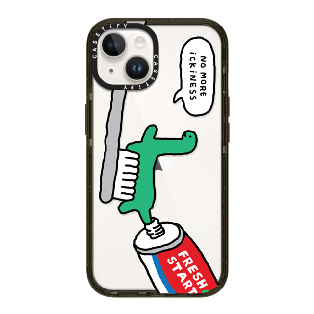 JOGUMAN x CASETiFY iPhone 14 ケース ブラック インパクトケース Fresh start, Brachio