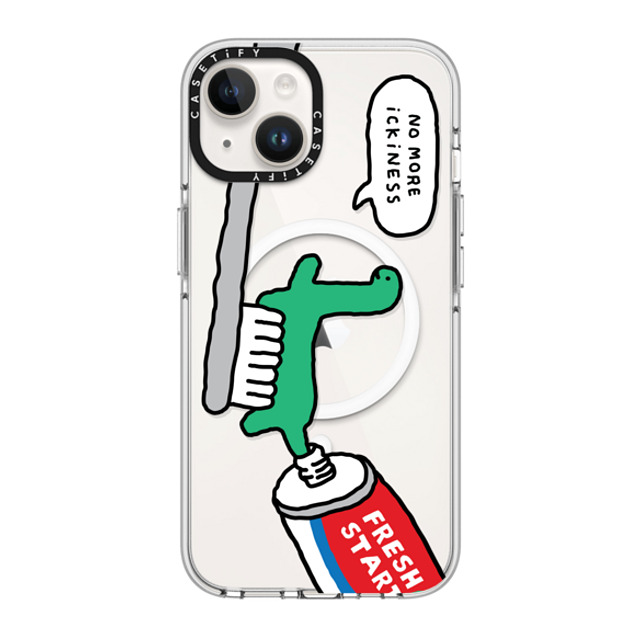 JOGUMAN x CASETiFY iPhone 14 ケース クリア クリア ケース MagSafe対応 Fresh start, Brachio