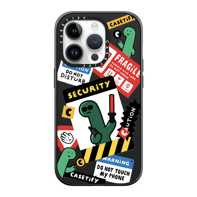 JOGUMAN x CASETiFY iPhone 14 Pro ケース マットブラック インパクトケース MagSafe対応 Do not disturb