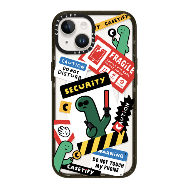 JOGUMAN x CASETiFY iPhone 14 ケース ブラック インパクトケース MagSafe対応 Do not disturb