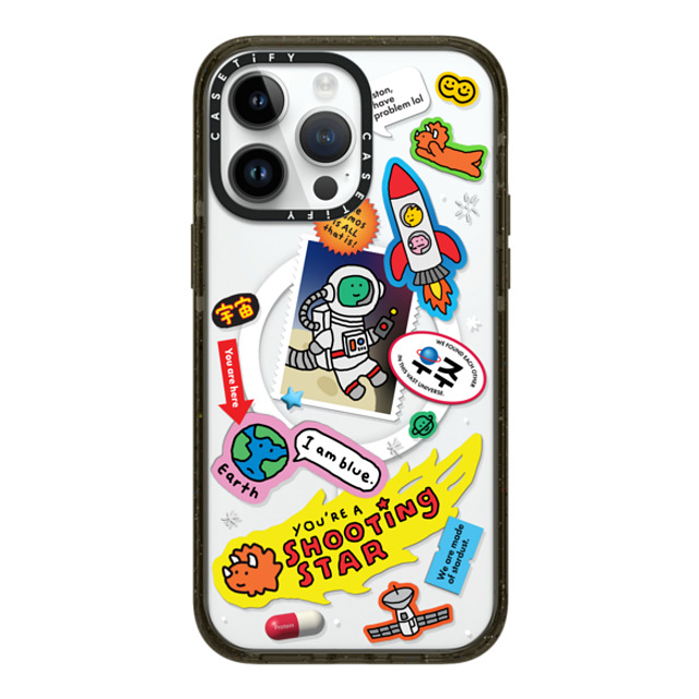 JOGUMAN x CASETiFY iPhone 14 Pro Max ケース ブラック インパクトケース MagSafe対応 Joguman Studio's Galaxy