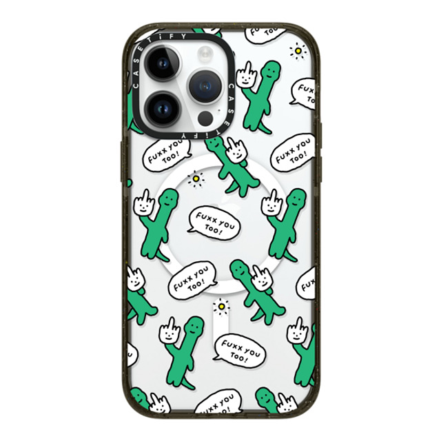 JOGUMAN x CASETiFY iPhone 14 Pro Max ケース ブラック インパクトケース MagSafe対応 Talk to the hand