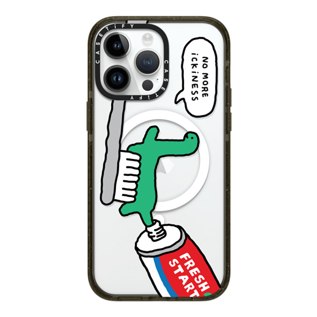 JOGUMAN x CASETiFY iPhone 14 Pro Max ケース ブラック インパクトケース MagSafe対応 Fresh start, Brachio