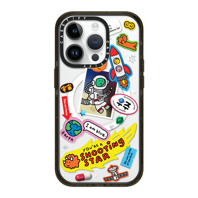 JOGUMAN x CASETiFY iPhone 14 Pro ケース ブラック インパクトケース MagSafe対応 Joguman Studio's Galaxy