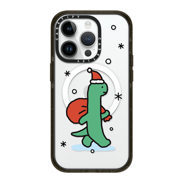 JOGUMAN x CASETiFY iPhone 14 Pro ケース ブラック インパクトケース MagSafe対応 Brachio becomes Santa