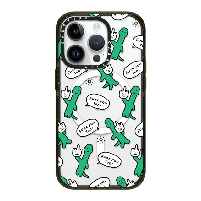 JOGUMAN x CASETiFY iPhone 14 Pro ケース ブラック インパクトケース MagSafe対応 Talk to the hand