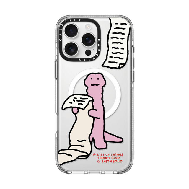 JOGUMAN x CASETiFY iPhone 16 Pro Max ケース Dinosaur,Animal クリア クリア ケース MagSafe対応 A Very Long List Mother's Day JOGUMAN x CASETiFY iPhone 16 Pro Max ケース Dinosaur,Animal クリア クリア ケース MagSafe対応 A Very Long List Mother's Day