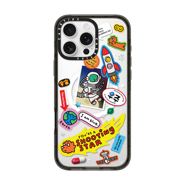 JOGUMAN x CASETiFY iPhone 16 Pro Max ケース ブラック インパクトケース MagSafe対応 Joguman Studio's Galaxy