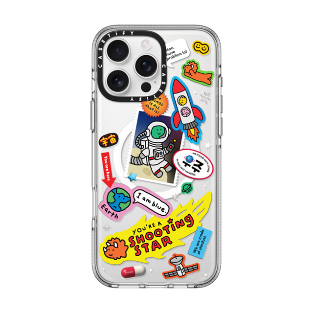 JOGUMAN x CASETiFY iPhone 16 Pro Max ケース クリア クリア ケース MagSafe対応 Joguman Studio's Galaxy