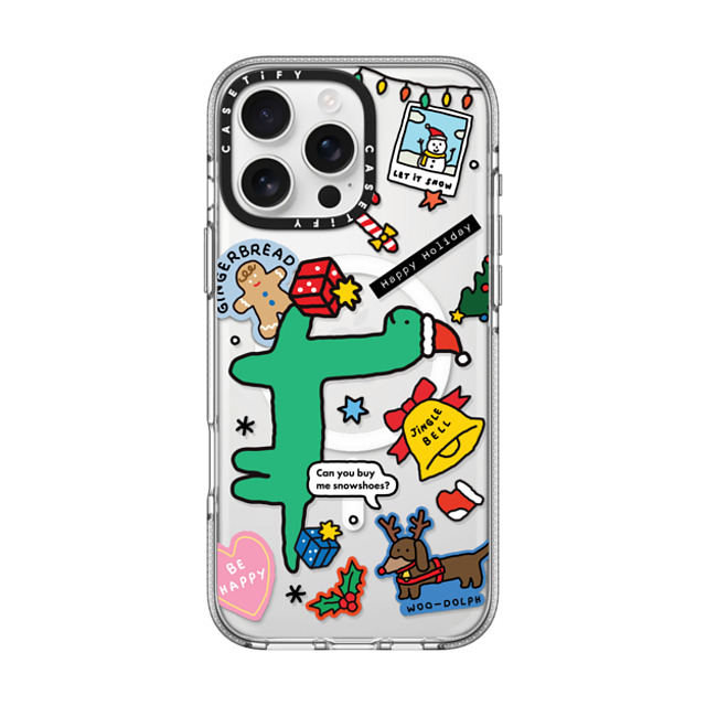 JOGUMAN x CASETiFY iPhone 16 Pro Max ケース クリア クリア ケース MagSafe対応 Brachio Holiday Sticker