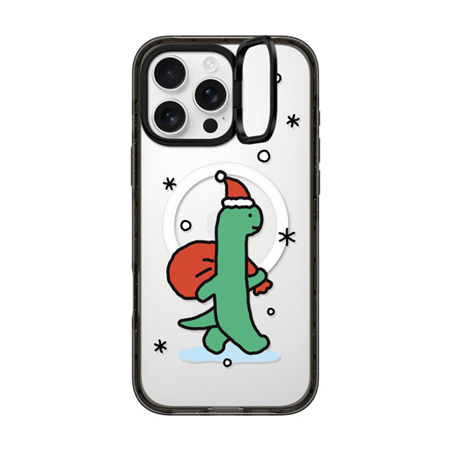 JOGUMAN x CASETiFY iPhone 16 Pro Max ケース ブラック インパクトリングスタンドケース MagSafe対応 Brachio becomes Santa