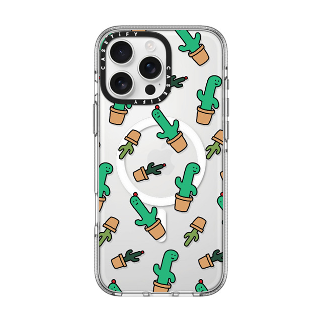 JOGUMAN x CASETiFY iPhone 16 Pro Max ケース クリア クリア ケース MagSafe対応 Cactus Brachio