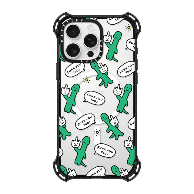 JOGUMAN x CASETiFY iPhone 16 Pro Max ケース ブラック バウンスケース Talk to the hand