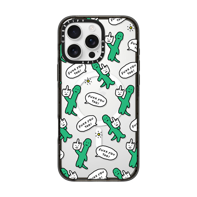 JOGUMAN x CASETiFY iPhone 16 Pro Max ケース ブラック インパクトケース MagSafe対応 Talk to the hand