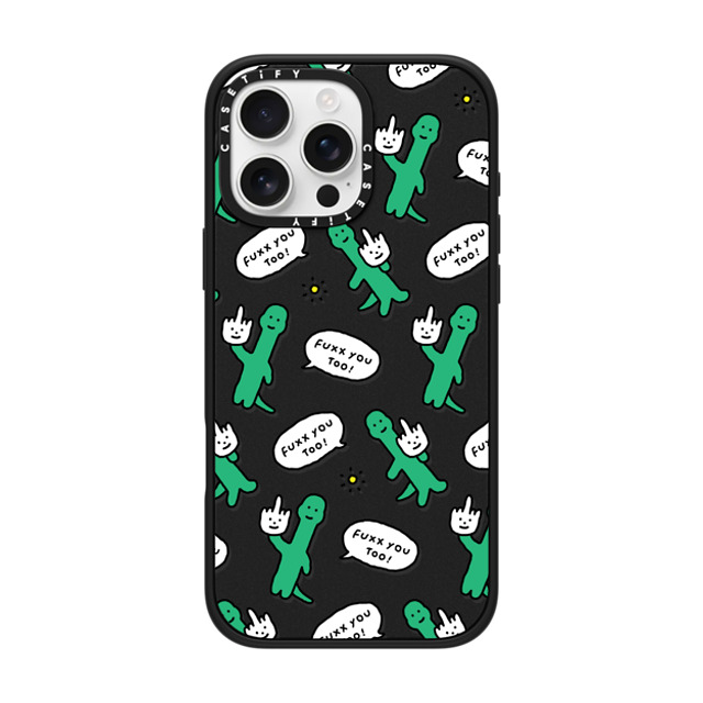 JOGUMAN x CASETiFY iPhone 16 Pro Max ケース マットブラック インパクトケース MagSafe対応 Talk to the hand