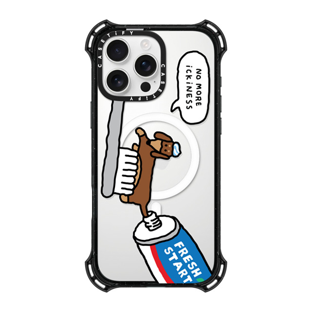 JOGUMAN x CASETiFY iPhone 16 Pro Max ケース ブラック バウンスケース Fresh start, Woody