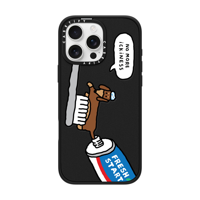 JOGUMAN x CASETiFY iPhone 16 Pro Max ケース マットブラック インパクトケース MagSafe対応 Fresh start, Woody