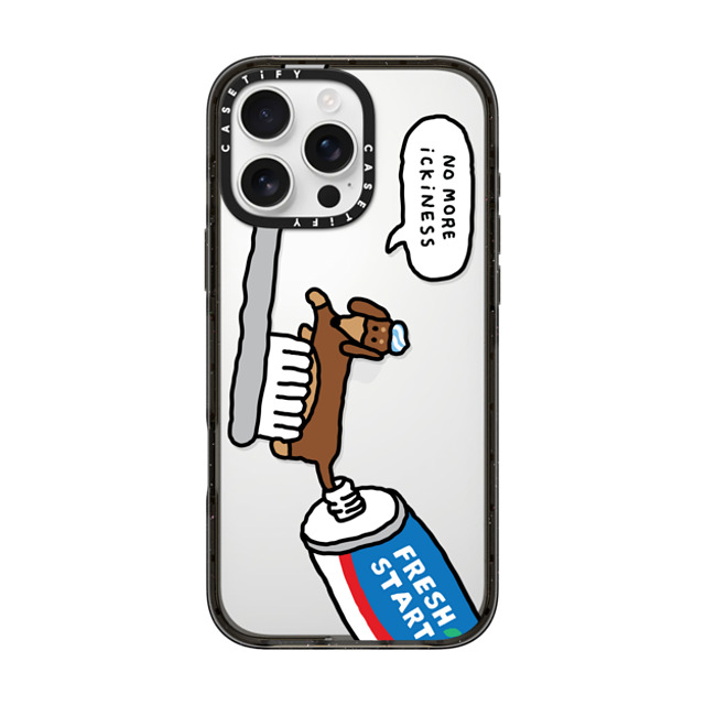 JOGUMAN x CASETiFY iPhone 16 Pro Max ケース ブラック インパクトケース Fresh start, Woody