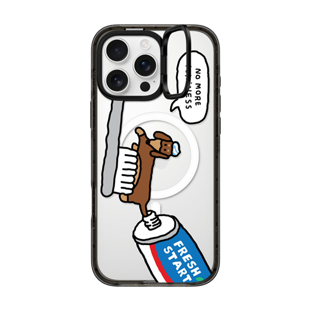 JOGUMAN x CASETiFY iPhone 16 Pro Max ケース ブラック インパクトリングスタンドケース MagSafe対応 Fresh start, Woody