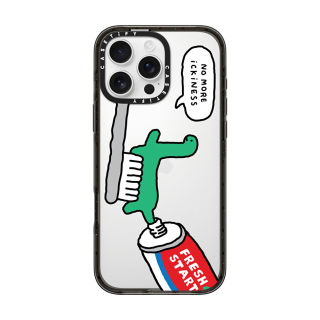 JOGUMAN x CASETiFY iPhone 16 Pro Max ケース ブラック インパクトケース Fresh start, Brachio