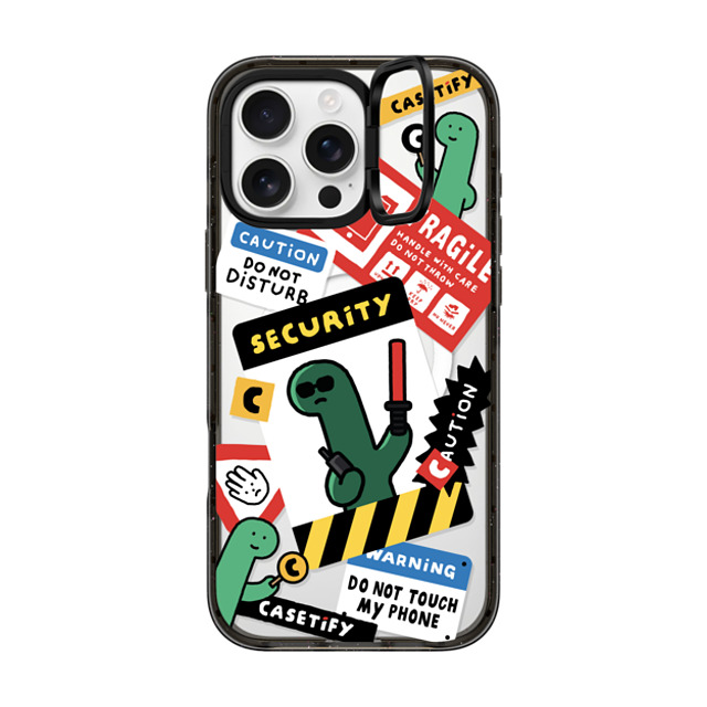 JOGUMAN x CASETiFY iPhone 16 Pro Max ケース ブラック インパクトリングスタンドケース MagSafe対応 Do not disturb