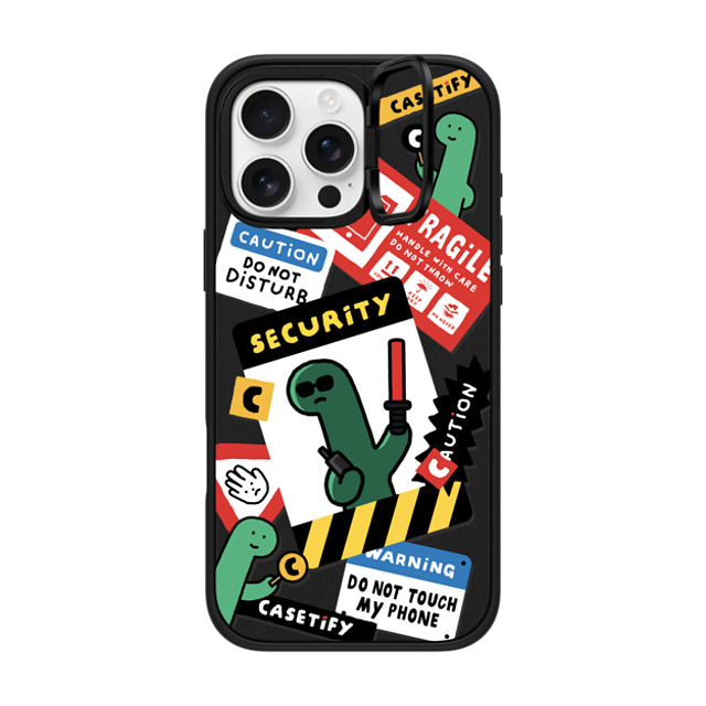 JOGUMAN x CASETiFY iPhone 16 Pro Max ケース マットブラック インパクトリングスタンドケース MagSafe対応 Do not disturb