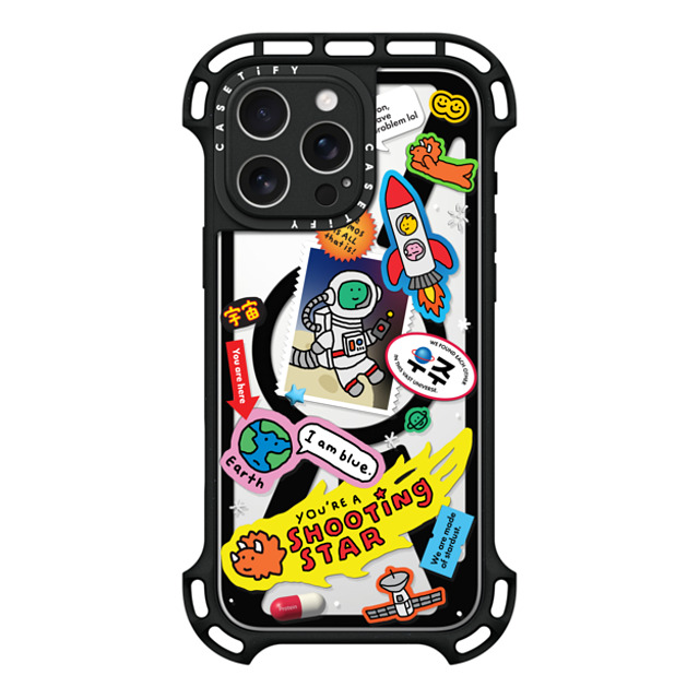 JOGUMAN x CASETiFY iPhone 16 Pro Max ケース ブラック ウルトラ バウンスケース MagSafe対応 Joguman Studio's Galaxy