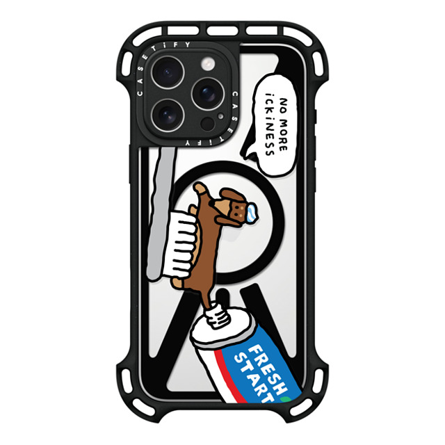 JOGUMAN x CASETiFY iPhone 16 Pro Max ケース ブラック ウルトラ バウンスケース MagSafe対応 Fresh start, Woody