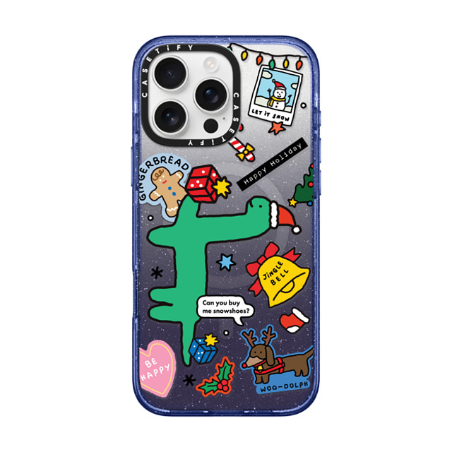JOGUMAN x CASETiFY iPhone 16 Pro Max Case Glitter Indigo Impact Case MagSafe Compatible Brachio Holiday Sticker JOGUMAN x CASETiFY iPhone 16 Pro Max Case Glitter Indigo Impact Case MagSafe Compatible Brachio Holiday Sticker