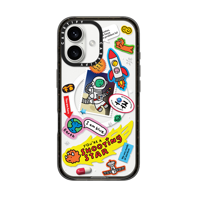 JOGUMAN x CASETiFY iPhone 16 ケース ブラック インパクトケース MagSafe対応 Joguman Studio's Galaxy