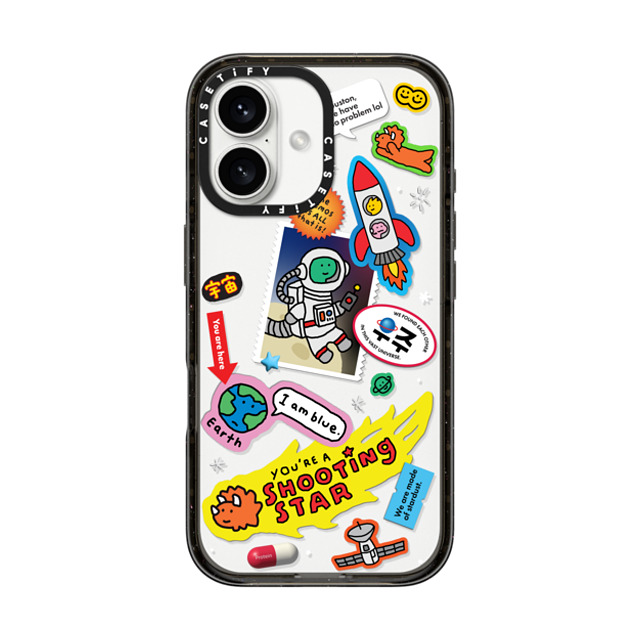 JOGUMAN x CASETiFY iPhone 16 ケース ブラック インパクトケース Joguman Studio's Galaxy