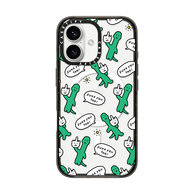 JOGUMAN x CASETiFY iPhone 16 ケース ブラック インパクトケース MagSafe対応 Talk to the hand