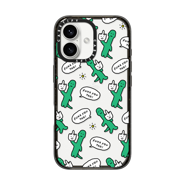 JOGUMAN x CASETiFY iPhone 16 ケース ブラック インパクトケース Talk to the hand