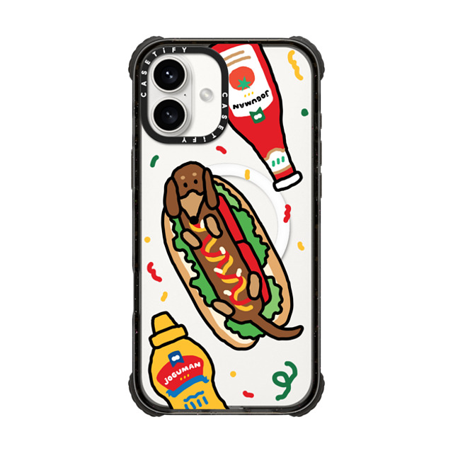 JOGUMAN x CASETiFY iPhone 16 Plus Case Black ウルトラ インパクトケース MagSafe 対応 Woody the Hotdog JOGUMAN x CASETiFY iPhone 16 Plus Case Black ウルトラ インパクトケース MagSafe 対応 Woody the Hotdog