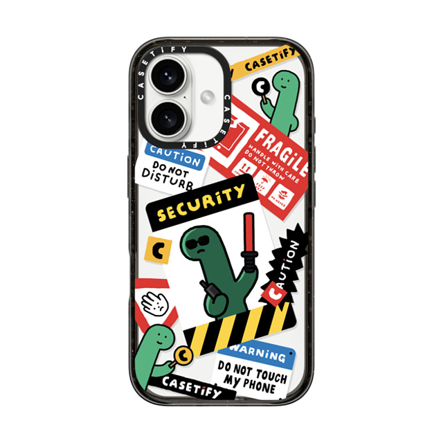 JOGUMAN x CASETiFY iPhone 16 ケース ブラック インパクトケース Do not disturb