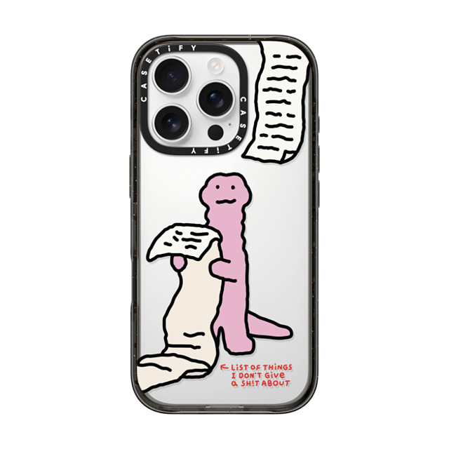JOGUMAN x CASETiFY iPhone 16 Pro ケース Dinosaur,Animal ブラック インパクトケース A Very Long List Father's Day JOGUMAN x CASETiFY iPhone 16 Pro ケース Dinosaur,Animal ブラック インパクトケース A Very Long List Father's Day