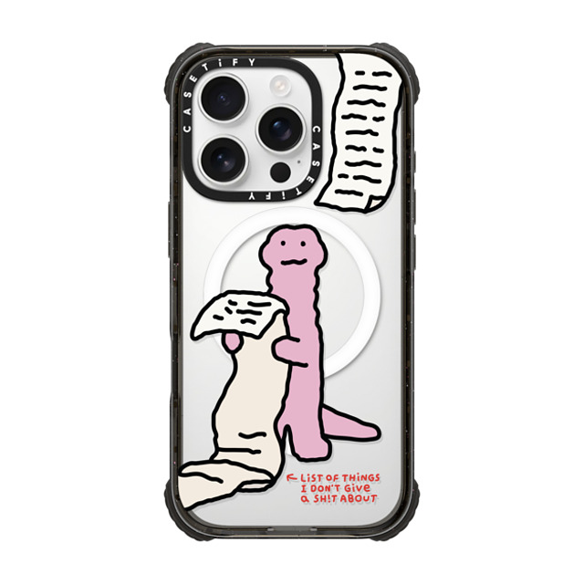 JOGUMAN x CASETiFY iPhone 16 Pro ケース Dinosaur,Animal ブラック ウルトラ インパクトケース MagSafe 対応 A Very Long List Mother's Day JOGUMAN x CASETiFY iPhone 16 Pro ケース Dinosaur,Animal ブラック ウルトラ インパクトケース MagSafe 対応 A Very Long List Mother's Day