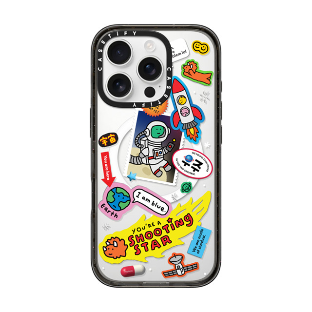 JOGUMAN x CASETiFY iPhone 16 Pro ケース ブラック インパクトケース MagSafe対応 Joguman Studio's Galaxy