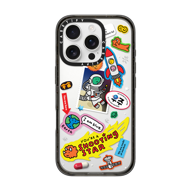 JOGUMAN x CASETiFY iPhone 16 Pro ケース ブラック インパクトケース Joguman Studio's Galaxy