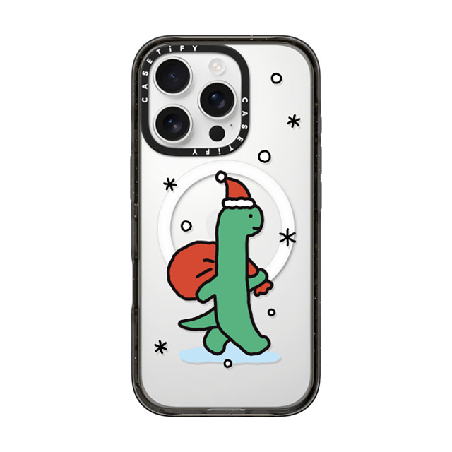 JOGUMAN x CASETiFY iPhone 16 Pro ケース ブラック インパクトケース MagSafe対応 Brachio becomes Santa