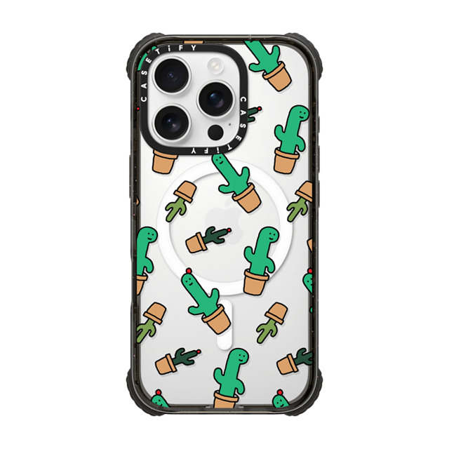 JOGUMAN x CASETiFY iPhone 16 Pro ケース Animal,Cartoon ブラック ウルトラ インパクトケース MagSafe 対応 Cactus Brachio Father's Day JOGUMAN x CASETiFY iPhone 16 Pro ケース Animal,Cartoon ブラック ウルトラ インパクトケース MagSafe 対応 Cactus Brachio Father's Day