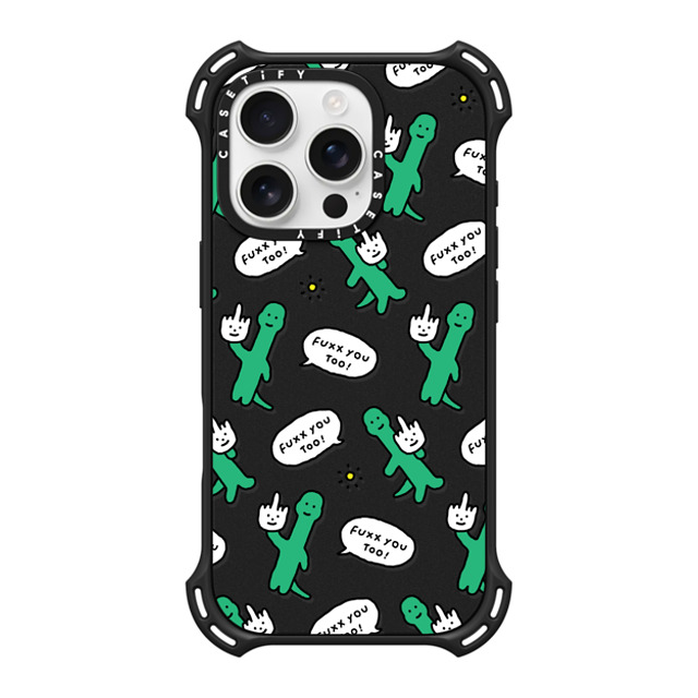 JOGUMAN x CASETiFY iPhone 16 Pro ケース マットブラック バウンスケース Talk to the hand