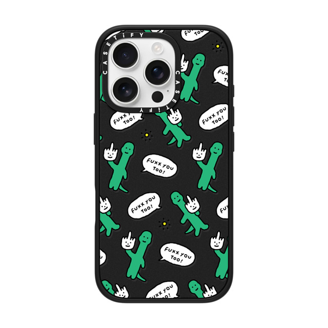 JOGUMAN x CASETiFY iPhone 16 Pro ケース マットブラック インパクトケース MagSafe対応 Talk to the hand