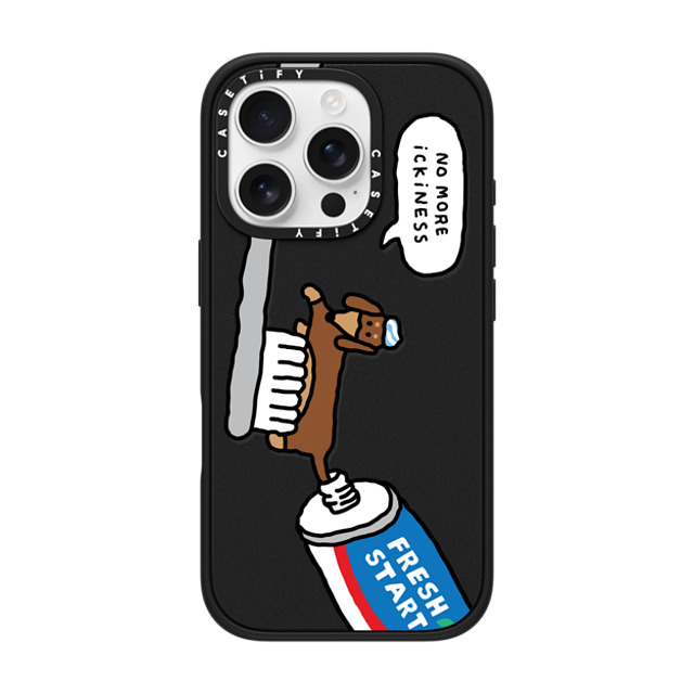 JOGUMAN x CASETiFY iPhone 16 Pro ケース マットブラック インパクトケース MagSafe対応 Fresh start, Woody