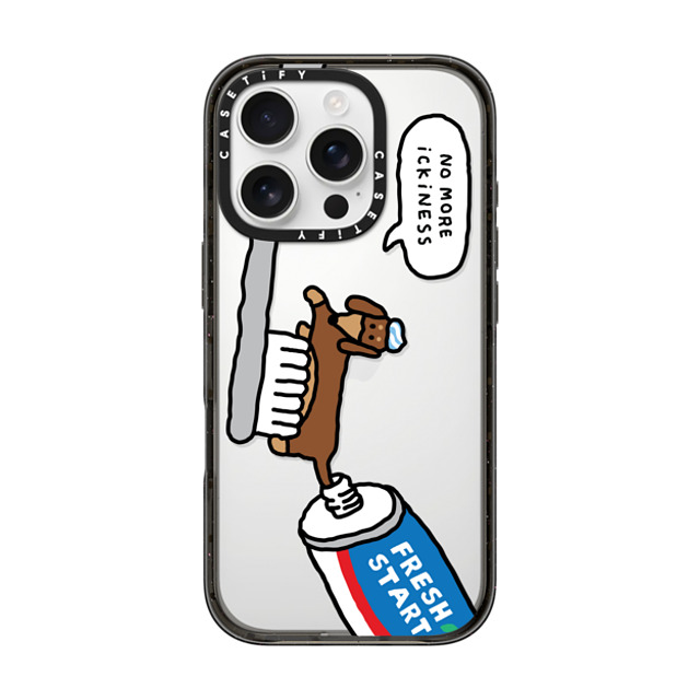 JOGUMAN x CASETiFY iPhone 16 Pro ケース ブラック インパクトケース Fresh start, Woody