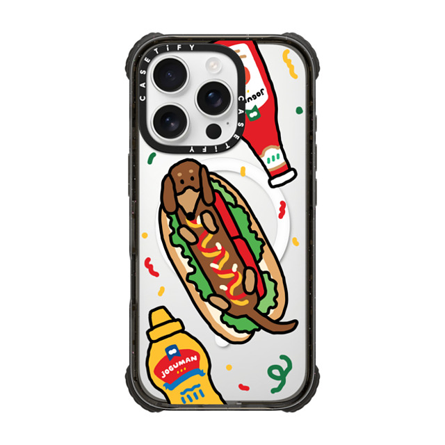 JOGUMAN x CASETiFY iPhone 16 Pro ケース Dog,Animal ブラック ウルトラ インパクトケース MagSafe 対応 Woody the Hotdog Father's Day JOGUMAN x CASETiFY iPhone 16 Pro ケース Dog,Animal ブラック ウルトラ インパクトケース MagSafe 対応 Woody the Hotdog Father's Day