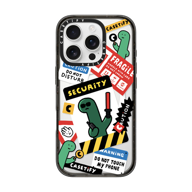 JOGUMAN x CASETiFY iPhone 16 Pro ケース ブラック インパクトケース MagSafe対応 Do not disturb