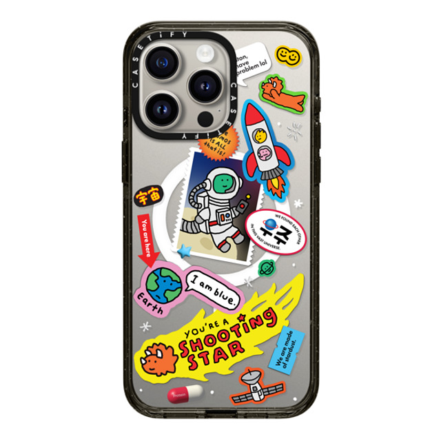 JOGUMAN x CASETiFY iPhone 15 Pro Max ケース ブラック インパクトケース MagSafe対応 Joguman Studio's Galaxy