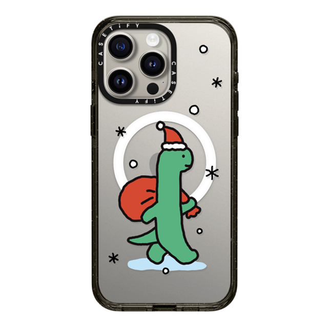 JOGUMAN x CASETiFY iPhone 15 Pro Max ケース ブラック インパクトケース MagSafe対応 Brachio becomes Santa